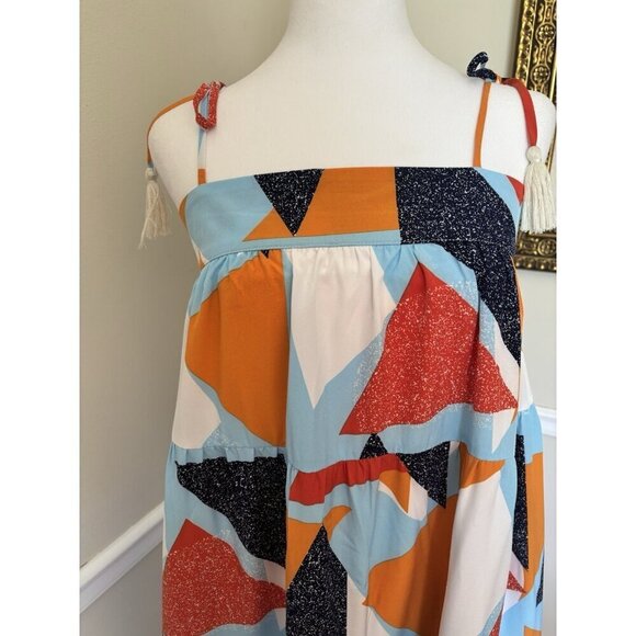 Entro Womens Size Small Multicolor Bright Sleeveless Midi Dress - Picture 2 of 6